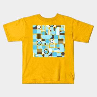 Blue geometric pattern abstract Kids T-Shirt